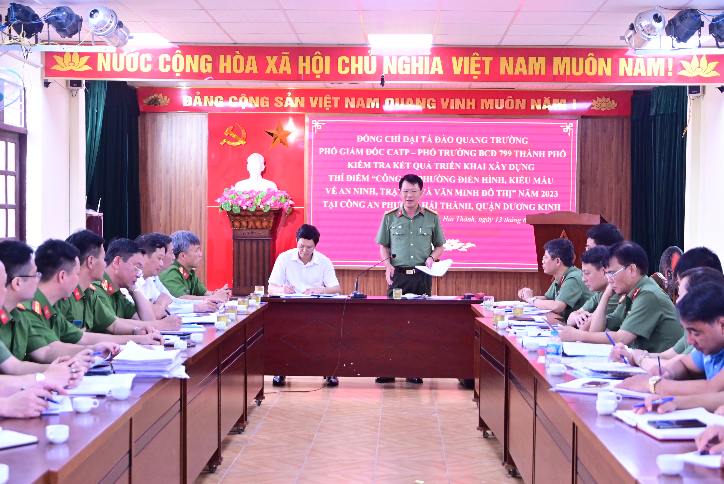 Phường Hải Thành (Dương Kinh): Phấn đấu về đích xây dựng thành công thí điểm “CAP điển hình, kiểu mẫu về ANTT, VMĐT” năm 2023